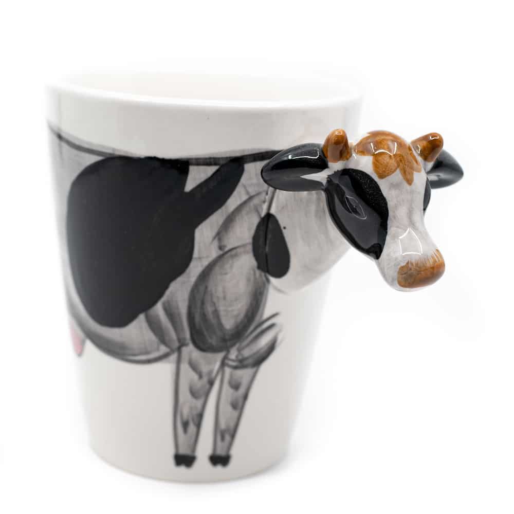 Handmålad Ko Mugg