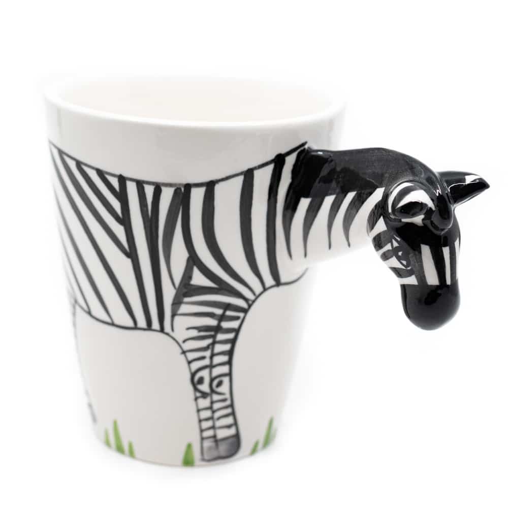 Handmålad Zebra Mugg