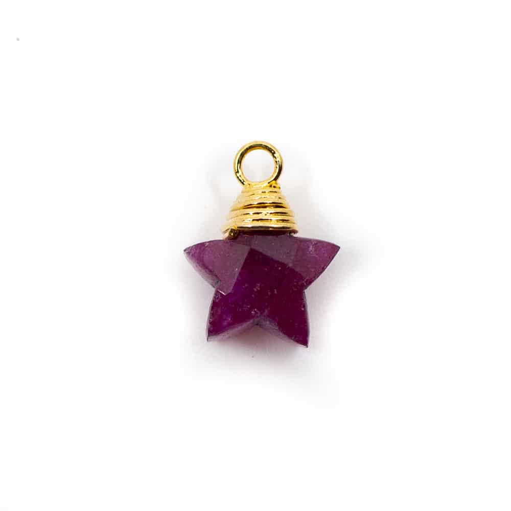 Månadsten Hänge Stjärna Juli Rubin 925 Silver (10 mm)