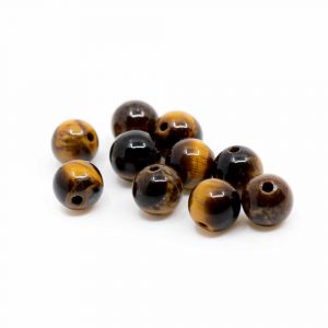 Ädelstenar Lösa Pärlor Tiger Eye - 10 stycken (6 mm)