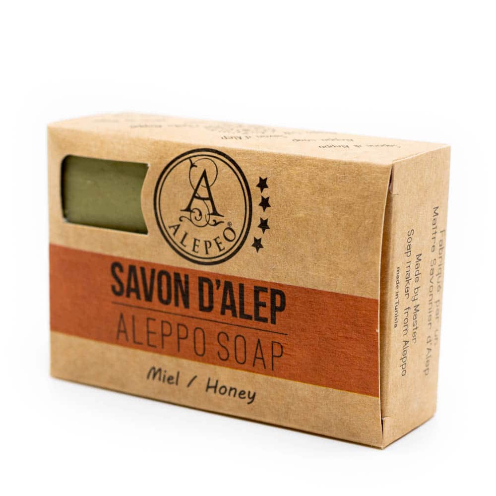 Aleppo Tvål Honung - 8% Lagerbärsolja - 100 gram