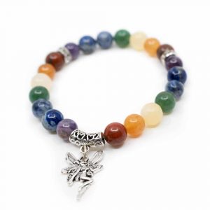 7 Chakra Armband Elastiskt Med en Älva