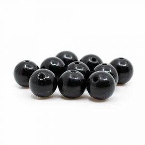 Ädelstenar Lösa Pärlor Svart Onyx - 10 Stycken (8 mm)