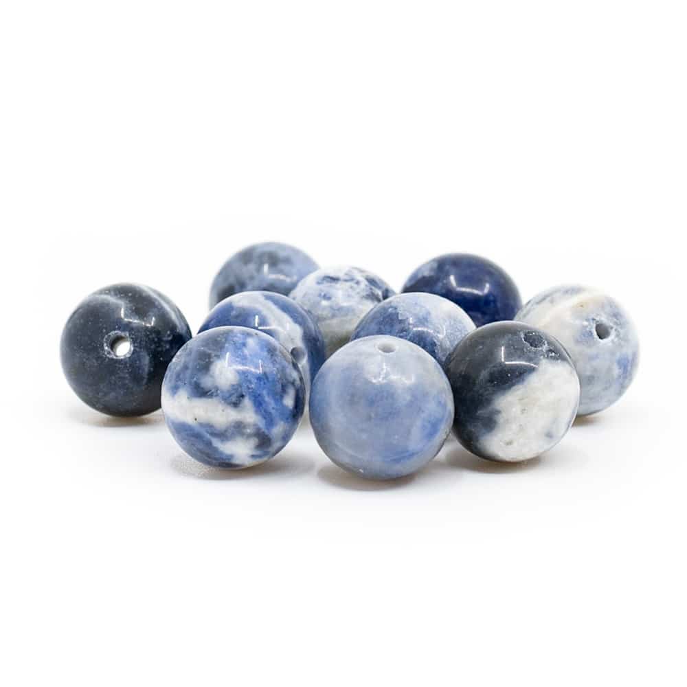 Ädelsten Lösa Pärlor Sodalit - 10 stycken (10 mm)