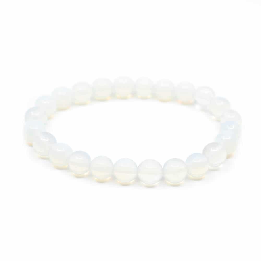 Ädelsten Armband Opalit vit