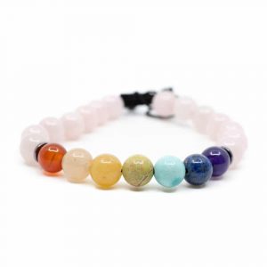 7 Chakra Ädelsten Armband Rosenkvarts