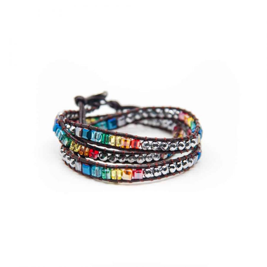 Wrap Armband Bohemisk Chakra Pärlor
