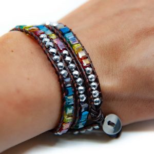 Wrap Armband Bohemisk Chakra Pärlor