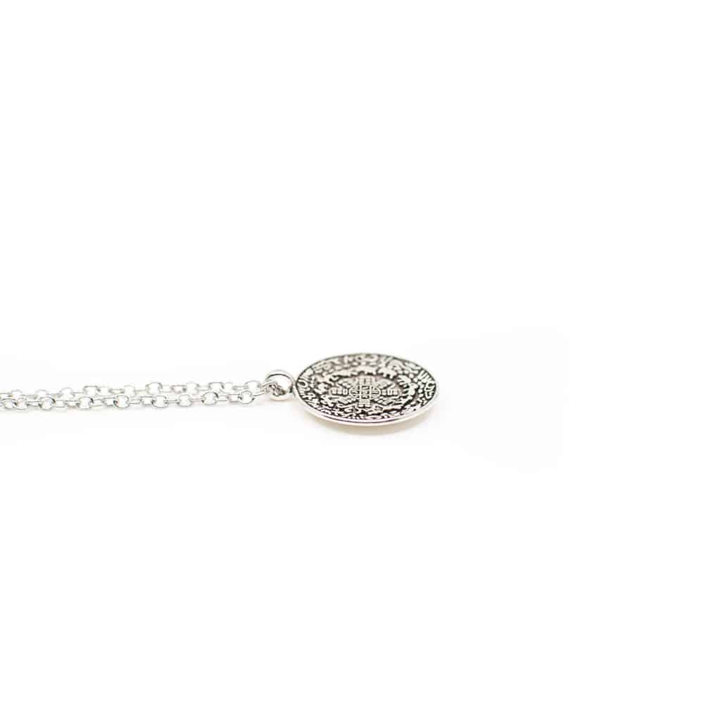 Tibetansk Hänge OHM Amulett Silverfärgad