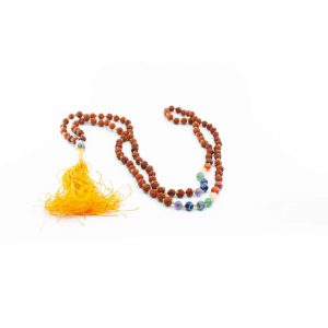 Rudraksha Chakra Ädelsten Buddha Mala - 108 Pärlor