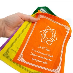 Böneflaggor 7 Chakras Bomull Med Text - 150 cm