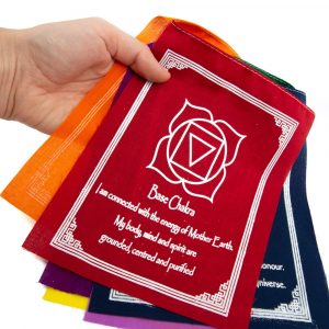 Böneflaggor 7 Chakras Bomull Med Text - 150 cm