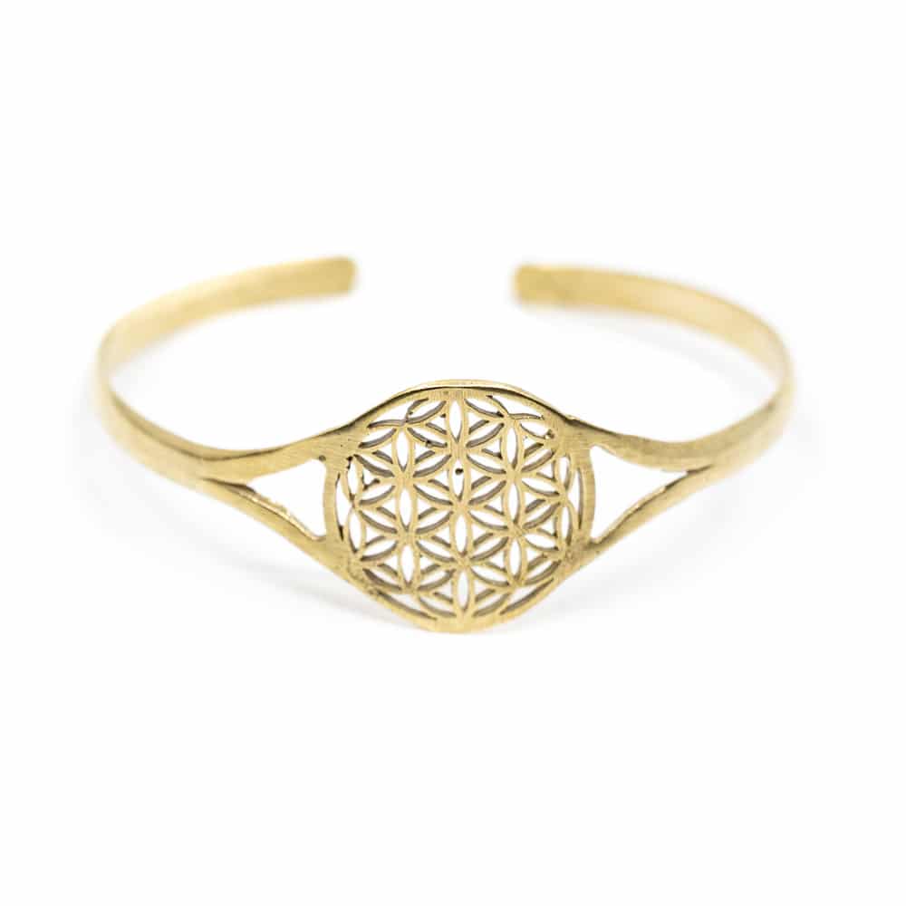 Armband Livets Blomma Justerbar Guldfärgad