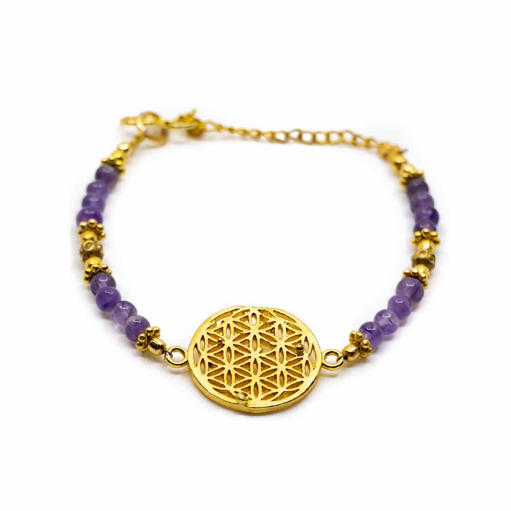 Armband med Livets Blomma Ametist