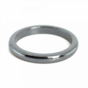 Ädelstensring Hematit (3 mm - storlek 19)