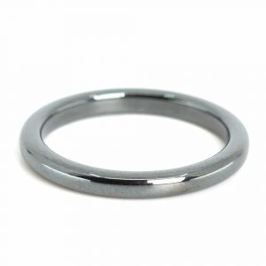 Ädelstensring hematit (3 mm - storlek 17)