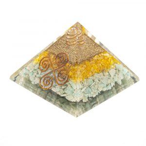 Orgonit Pyramid Citrin/Amazonit - Vastu - (75 mm)