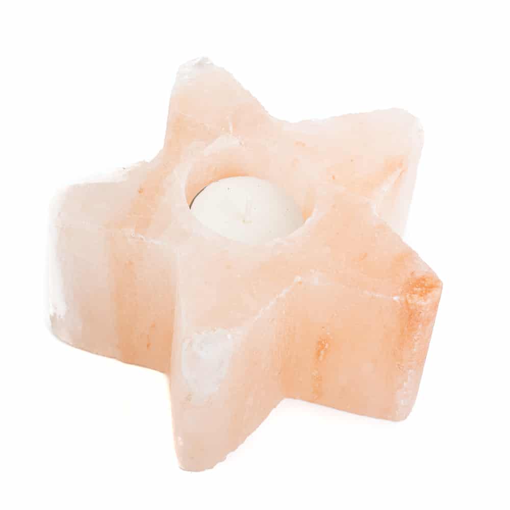 Saltsten Värmeljushållare Orange Stjärna (ca 1 kg - 12 x 7 cm)