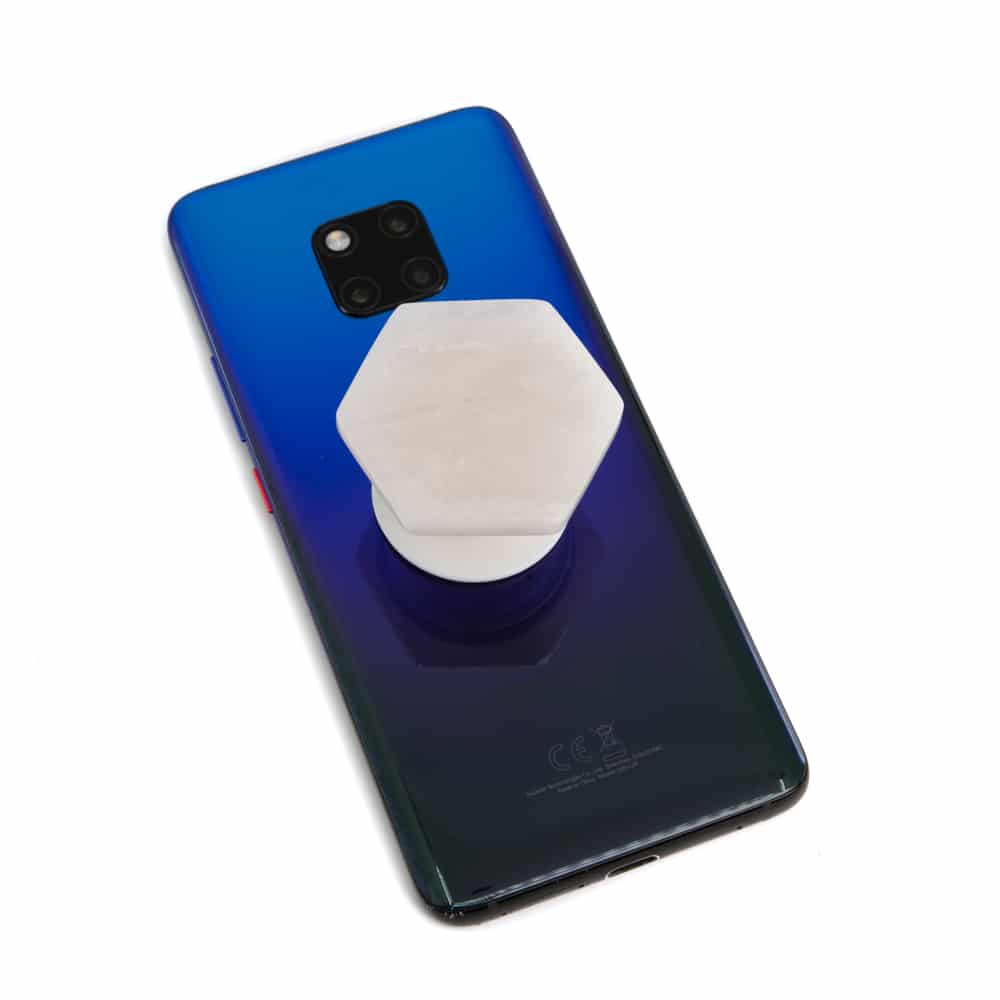 Ädelsten Klistermärke för telefon Vit Jade Hexagon
