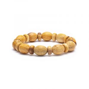 Palo Santo armband rond en donut elastisch -- ±1cm