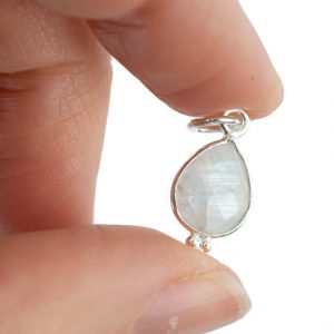 Månadssten Hänge juni Månsten 925 silver - 10 mm
