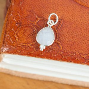 Månadssten Hänge juni Månsten 925 silver - 10 mm