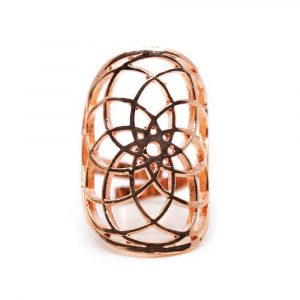 Justerbar Seed of Life Ring Roseguld Färgad (30mm)