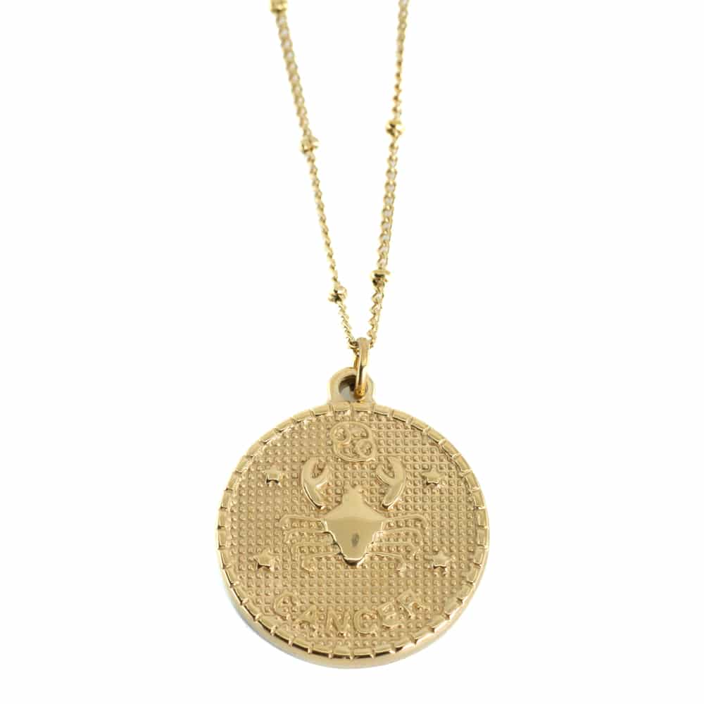 Horoskop Metall Hänge Kräfta Guldfärgad (25 mm)