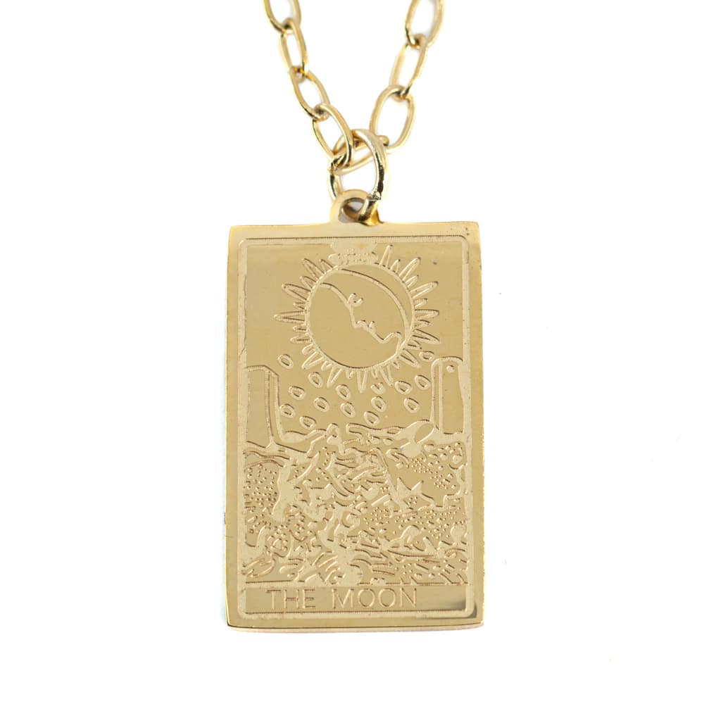 Tarot Amulett Guldfärgad Tarot "Månen"