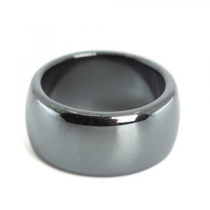 Ädelstensring Hematit (10 mm - storlek 17)