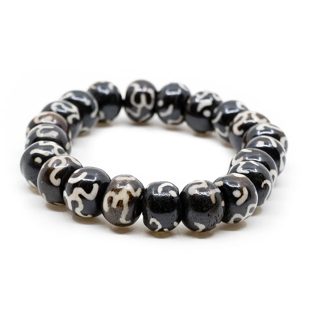 Träarmband Med Målade Pärlor OHM