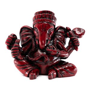 Ganesha Staty Mörkröd (8,5 cm)