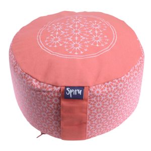 Spiru Meditationskudde Rund Bomull Rosa - Soltryck - 30 x 15 cm