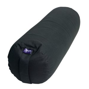 Yoga Bolster Svart Rund Bomull - Enfärgad - 59 x 21,5 cm