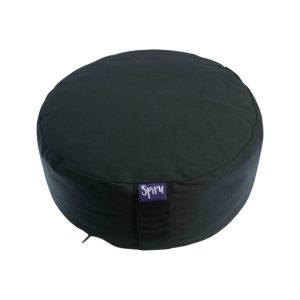 Spiru Meditationskudde Rund Bomull Svart - 36 x 15 cm