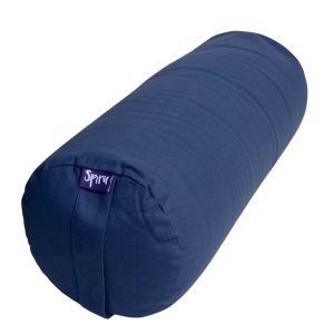 Yoga Bolster Blå Rund Bomull - Enfärgad - 59 x 21,5 cm